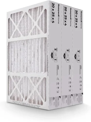 Miniatura 2 de Honeywell Home 20x25x4 MERV 8, filtro de aire para caldera/aire acondicionado, paquete de 3 (CF100A1025-3PKAM)
