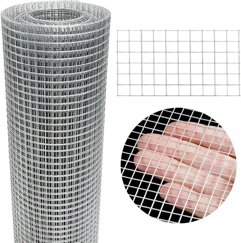Miniatura 11 de Tela Metálica 4'' x 20' de 1/4 pulgada, Rollo de Malla de Alambre Galvanizado (23 GA), Malla para Pollos para Corrales/Gallineros, Malla