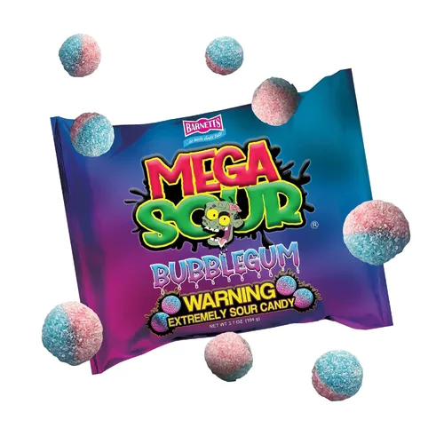 Miniatura 17 de Barnetts - Mega Sour Candy Apple 3.67 oz - Bolsas dulces de moda - Dulces tradicionalmente hechos a mano - Revestimiento agrio dura 20 segundos