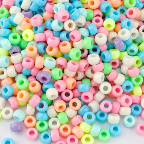 Miniatura 32 de QPIXVB 1100 PIEZAS Cuentas de Pony Blancas, Kit de Cuentas para Pulseras de Amistad, Cuentas para Hacer Joyas y Pulseras, Cuentas para Trenzar