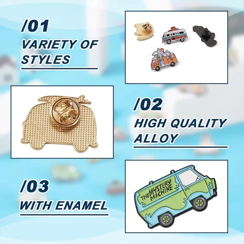 Miniatura 95 de Pandahall - Broches esmaltados de aleación con varios temas, broche de solapa, juego de pines esmaltados