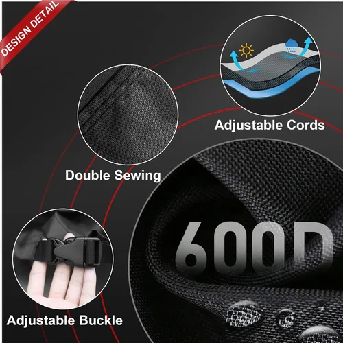 Miniatura 5 de Zettum Funda para sofá biplaza de patio de 48 pulgadas a 600D, funda de sofá para exteriores, impermeable, resistente, funda de banco de 2 plazas