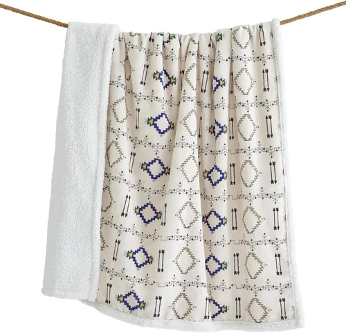 Miniatura 15 de Indigo Hill by HiEnd Accents Acadia - Manta de sherpa con estampado de pinos bosques, naturaleza, bosque, montaña, manta occidental para acampar al