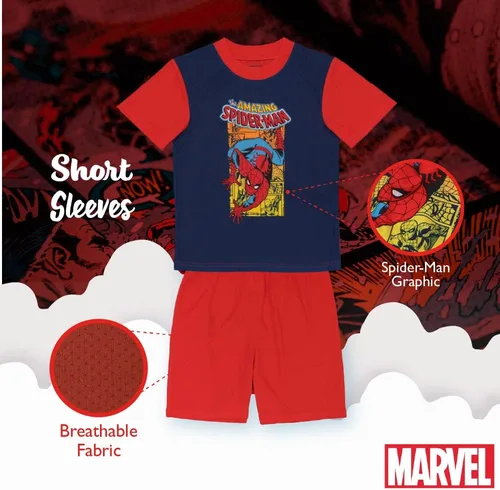 Miniatura 5 de Marvel Avengers conjunto de pijama de 5 piezas con ajuste holgado para niños, suave y lindo
