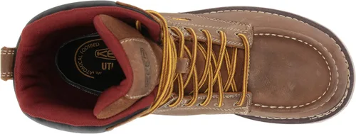 Miniatura 5 de KEEN Utility Cincinnati - Botas de trabajo para mujer (8.0in), diseño de cuña, marrón, 11