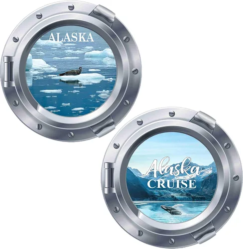 Miniatura 8 de Kanayu 2 imanes magnéticos grandes para puerta de crucero de Alaska, divertidos imanes para refrigerador, accesorios de barco, camarote y cabina