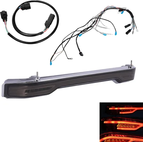 Miniatura 15 de TCMT Clear Len King Trunk LED Tail Light Assembly Wiring Harness Fits For Harley Touring Road King Road Street Electra Glide Tri Glide Ultra Limited