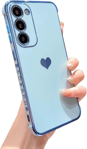 Miniatura 65 de phylla Funda de teléfono compatible con Samsung Galaxy A12 de 6.5 pulgadas, lindo corazón chapado en oro, elegante funda de lujo para mujer