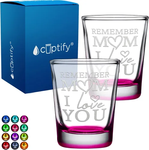 Miniatura 50 de Cuptify Regalos para baby shower, para la nueva mamá, EST 2023, 2 onzas, con fondo negro, juego de 2 vasos grabados para fiesta, regalo