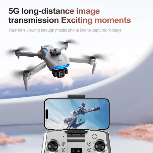 Miniatura 3 de Dron GPS S181 con cámara para principiantes, Drone FPV 8K con motor sin escobillas, transmisión WiFi 5G, evitación de obstáculos, posicionamiento