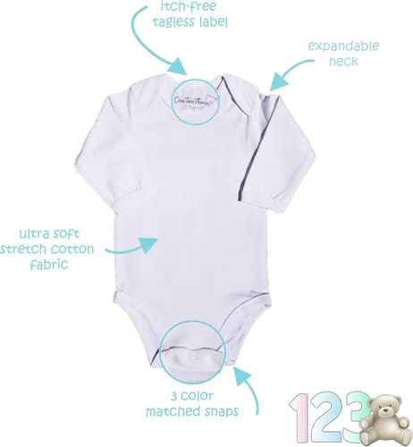 Miniatura 6 de 123 Bear - Mamelucos unisex de manga corta de algodón y spandex para bebé niño y niña