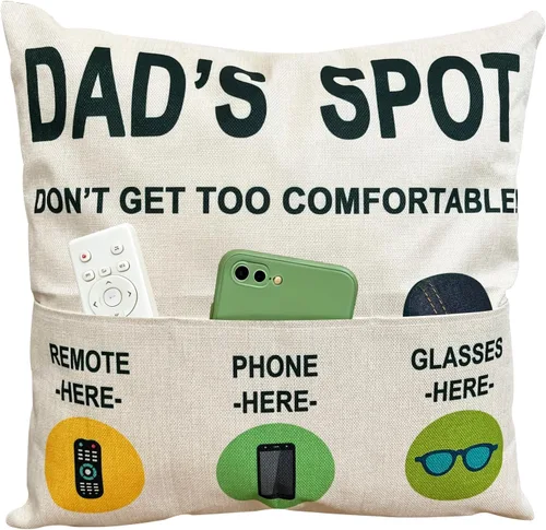 Miniatura 9 de ZUYUROU Regalos para Tía, Fundas de Cojín Decorativo de 2 Bolsillos "Auntie's Spot" de 18x18 Pulgadas + Cuchara Grabada, Regalos para el Día