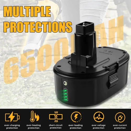 Miniatura 3 de ANTRobut Paquete de 2 baterías de litio de 6.5 Ah 18 V de repuesto para batería Dewalt de 18 V DC9099 DW9096 DW9098 DW9099 DW9095 DC9096