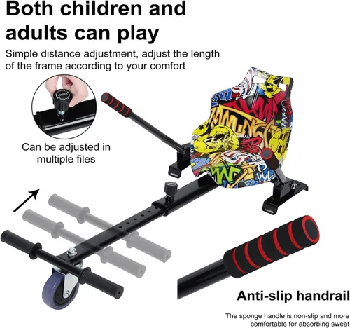 Miniatura 3 de Accesorio de asiento para aeropatinetas, accesorio para transformar aeropatineta Go Kart para niños y adultos, accesorio para scooter de equilibrio
