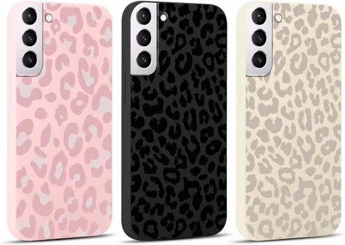 Miniatura 29 de 2 Pack Funda con lindo estampado de chita para Samsung Galaxy S22 Ultra 5G de 6.8", Fundas con patrón de leopardo de lujo, diseño de silicona suave