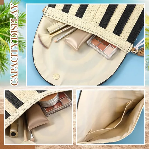 Miniatura 2 de Frienda Bolso bandolera de paja para mujer