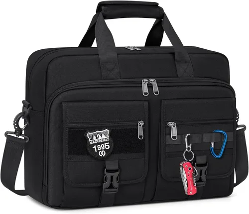 RAINSMORE Bolso Táctico para Laptop de 15.6/17.3 Pulgadas Bolso de Trabajo para Hombres Bolso de Computadora para Negocios Bolso Mensajero Militar