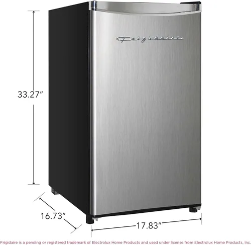 Miniatura 3 de Frigidaire Mini refrigerador retro, ahorro de energía, control de termostato ajustable, 3.1 pies cúbicos, negro-oro rosa