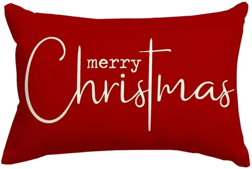 Miniatura 15 de RABUSOFA Fundas de almohada de Navidad con mensaje de Feliz Navidad, decoraciones para el invierno, fundas de almohada decorativas, fundas