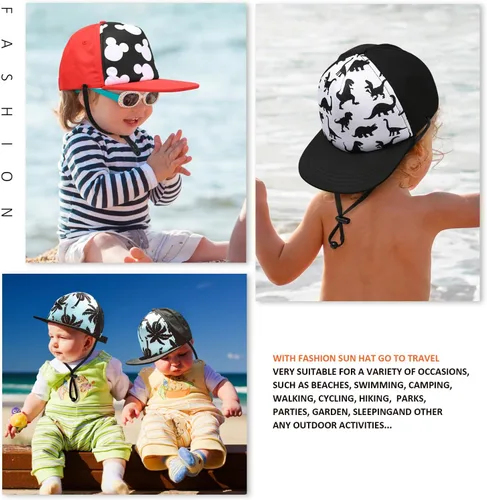 Miniatura 24 de Sombrero de béisbol para niños, sombrero de protección solar para niños pequeños, sombreros de algodón, sombrero de sol para bebés, niñas y niños