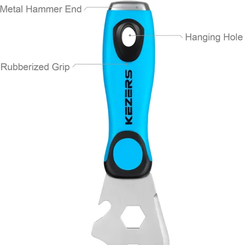Miniatura 3 de KEZERS Herramienta de Pintor 13 en 1, Raspador de Cuchillo de Masilla de Acero Inoxidable de 3", Herramienta Raspadora de Pintura para Pintura