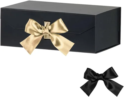 Miniatura 19 de GoooodGift Caja de regalo grande blanca de 13 x 11 x 5.3 pulgadas, caja de regalo con tapa cierre magnético, Navidad, cajas de regalo plegables