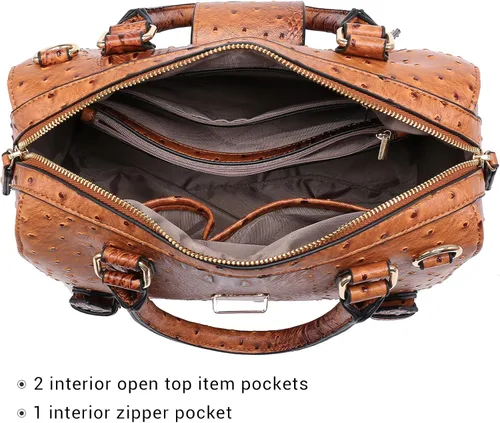 Miniatura 5 de Dasein - Bolso de mano para mujer, diseño de barril, cuero vegano, bolso de hombro, con asa superior, a la moda, bolso de trabajo