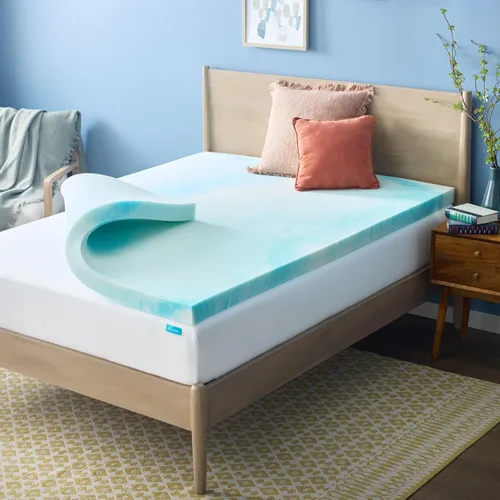 Miniatura 17 de Linenspa - Cubrecolchón de espuma viscoelástica - 3 pulgadas de espuma viscoelástica con infusión de gel - Sensación lujosa - Enfriamiento y alivio