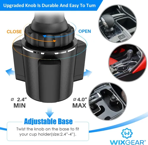 Miniatura 6 de Soporte magnético para teléfono - Soporte universal para automóvil con base ajustable y brazo extensible, compatible con todos los teléfonos