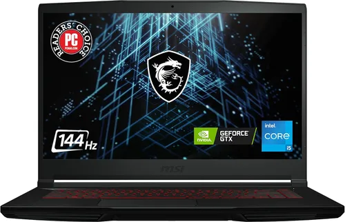 MSI - Portátil gaming GV15 de 15.6 pulgadas y 144 Hz, Intel Core i5-11400H NVMe GTX1650 8 GB, SSD NVMe de 256 GB, Wi-Fi 6, USB tipo C, audio