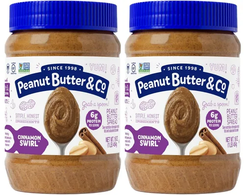 Miniatura 9 de Peanut Butter & Co. Mantequilla de maní con remolino de canela, 0.18 onzas de proteína, sin gluten y sin OMG, 16 onzas (paquete de 6)