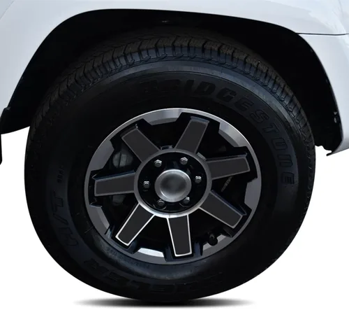 Gomu 4 calcomanías de vinilo para llantas de rueda compatibles con ruedas todoterreno 4Runner 2014 2015 2016 2017 2018 2019 2020 – negro mate