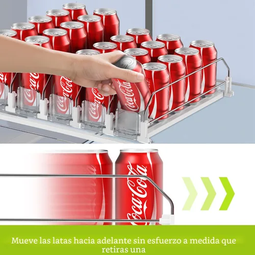 Miniatura 2 de IBORING Organizador de Bebidas para Nevera, Organizador de Bebidas Autoempujante para Nevera, Dispensador Automático de Bebidas para Nevera