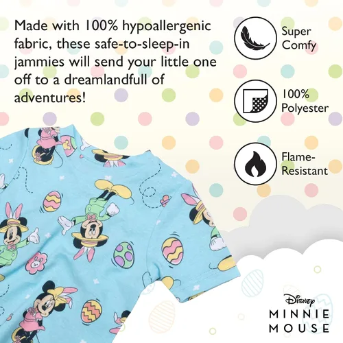 Miniatura 3 de Disney Kids' Mickey Minnie Mouse 2-Piece Snug-fit Cotton Pajama Set