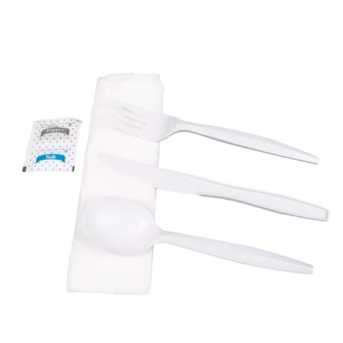Miniatura 6 de Karat U2202W PP Cubiertos Kits Sal y Pimienta - Blanco (Caja de 250)