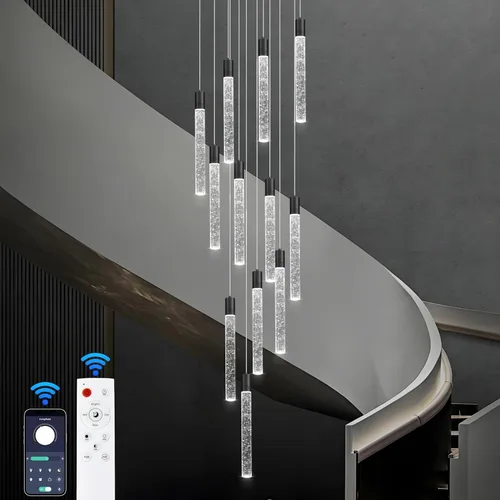 Miniatura 8 de Iluminación Colgante para Isla de Cocina, Lámpara de Araña para Techo Alto, Accesorios de Iluminación de Lámpara de Araña Moderna, Lámpara de Araña