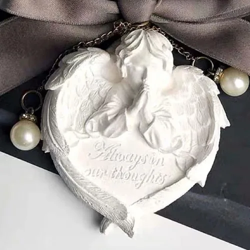 Miniatura 2 de Resina de ángel 3D, vela, silicona de ángel, herramientas para hornear 3D, jabón de pudín de pastel de luna de chocolate, decoración de pasteles