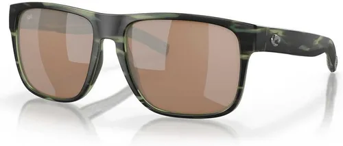 Miniatura 31 de Costa Man - Gafas de sol con montura negra mate, lentes de espejo verde, 2.323 in