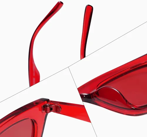 Miniatura 3 de VANLINKER Pequeños lentes de sol de ojo de gato para mujer, estilo retro, diminuto, cuadrado, sombra VL9555