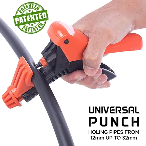 Miniatura 4 de Al-Magor Punzón universal UP-3 Herramienta de perforación de orificio de riego por goteo - Perforadora de tubo de operación en espiral para goteros
