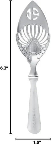 Miniatura 5 de Cucharas de absenta, Cuchara de absenta de acero inoxidable, Utensilios de cóctel Cuchara de azúcar amarga, Cuchara de ajenjo gotero de plata