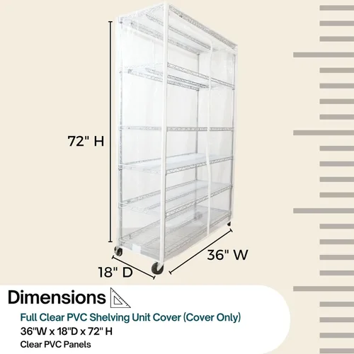 Miniatura 2 de Formosa Covers Funda de estante de alambre transparente de alta calidad, solución de almacenamiento resistente para estantes de alambre