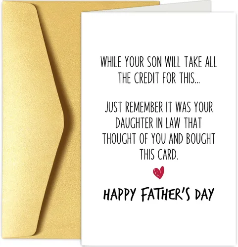 Miniatura 10 de Chenive Tarjeta del día del padre para marido de esposa, romántica tarjeta feliz del día del padre para él, cuánto amas a nuestra familia y cuida