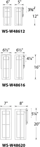 Miniatura 2 de Lámpara de pared LED para interiores y exteriores de 16 pulgadas de cámara 3000K en bronce