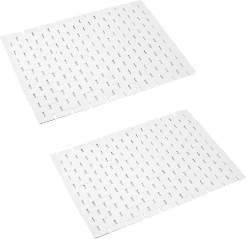Miniatura 9 de Alfombra de baño de bambú, alfombras de baño para suelo, ducha y bañera de madera, impermeable, antideslizante, accesorios de 16 x 24 pulgadas