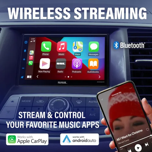 Miniatura 3 de Sound Storm Laboratories DDCP62 Estéreo para automóvil - Apple CarPlay, doble Din, pantalla táctil capacitiva de 6.2 pulgadas, Bluetooth, sin