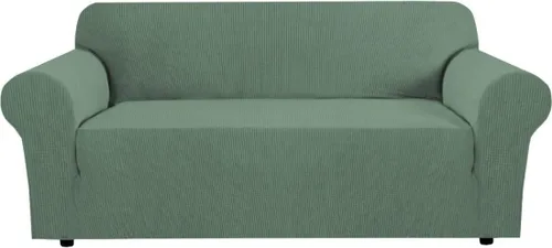Miniatura 91 de H.VERSAILTEX Fundas elásticas para sofá, fundas de sofá para perros, fundas para sofá de 3 asientos con tela jacquard gruesa a cuadros con parte