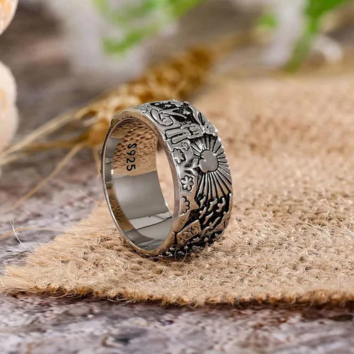 Miniatura 5 de Anillo inspirador de The Little Prince Universe, anillo inspirador de anime, anillo de universo de sol de copo de nieve, para parejas jóvenes