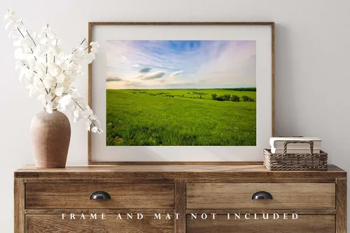Miniatura 3 de Great Plains Photography Print (Not Framed) Picture of Tallgrass Prairie on Spring Day in the Kansas Flint Hills Prairie Wall Art Nature Decor