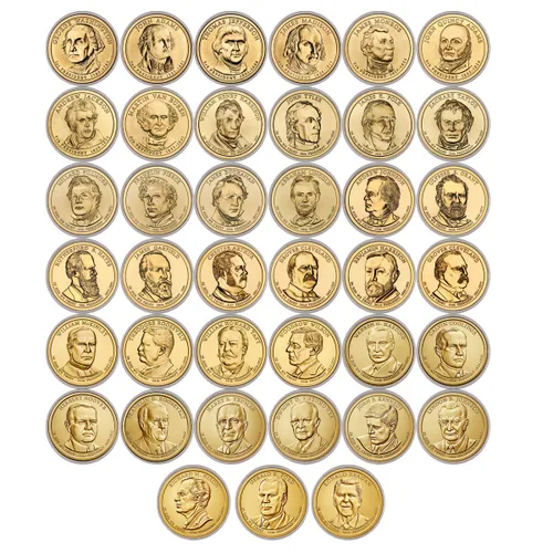 Miniatura 3 de Colección completa de dólares presidenciales (2007-2020) $1 Moneda no circulada de la Casa de la Moneda de EE. UU